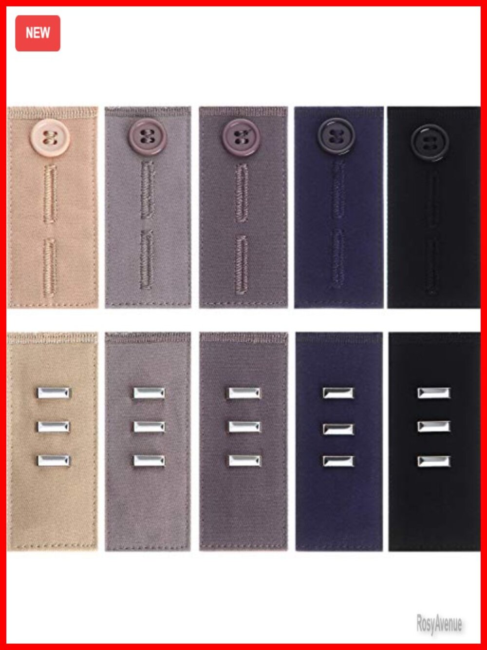 10 Pc Waistband Extender Set for Pants Jeans Maternity